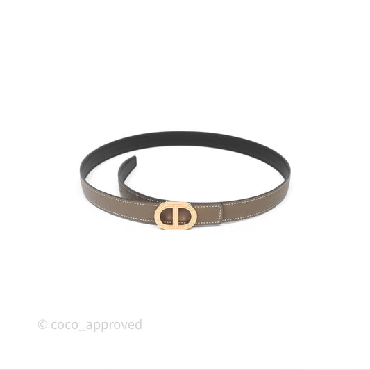 Hermes Cuir Seul De Ceinture Belt Etoupe Size 85
