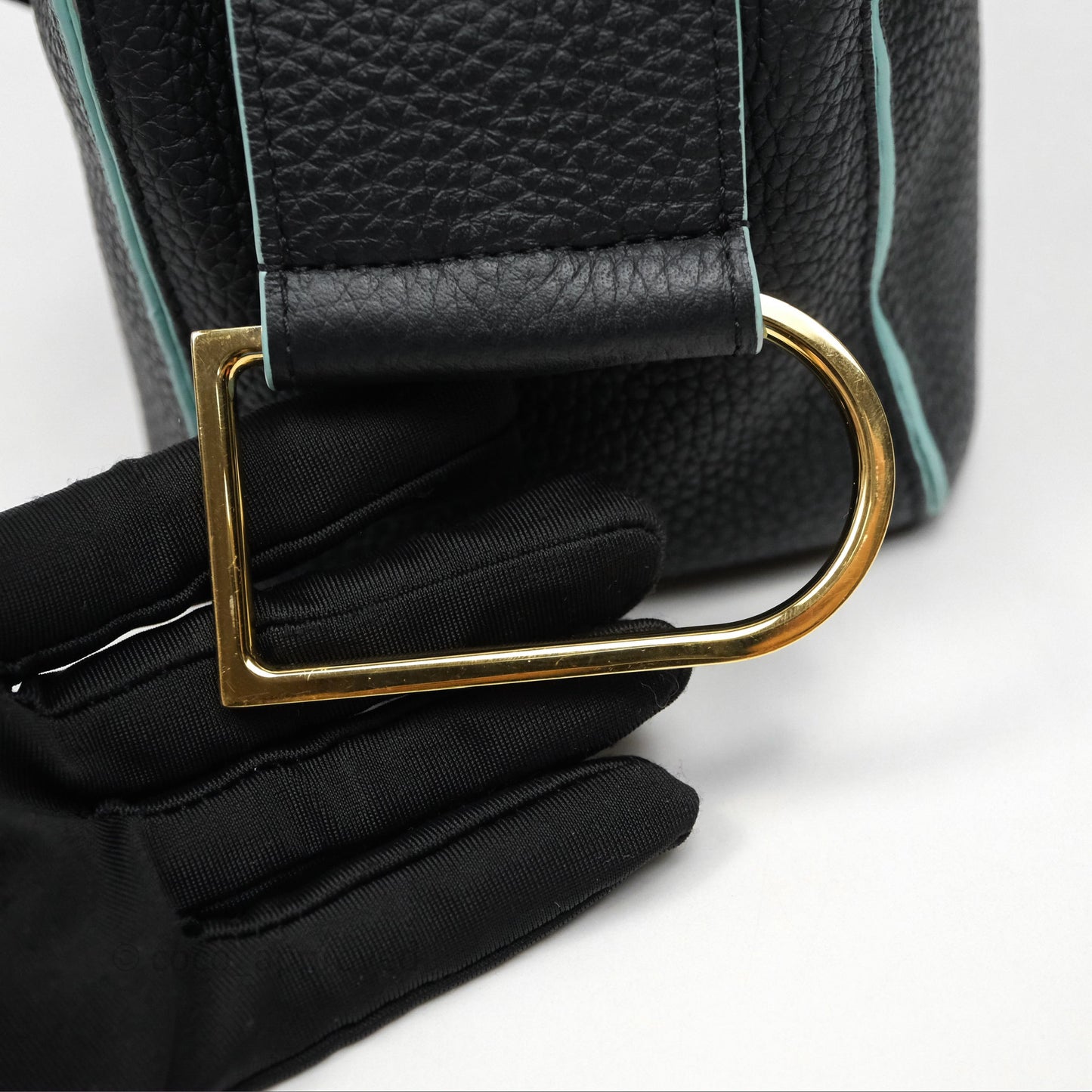 Delvaux Cool Box Mini Taurillon Soft Grained Calfskin Black