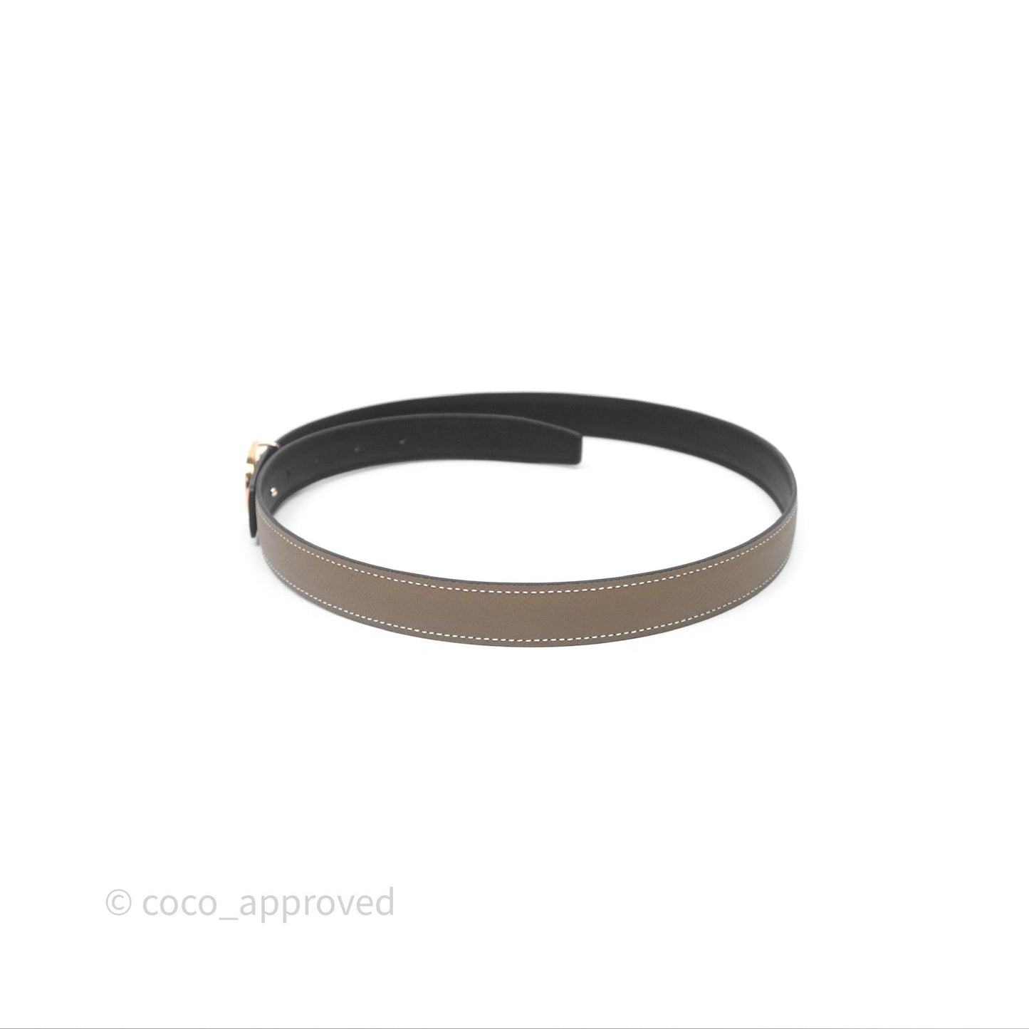 Hermes Cuir Seul De Ceinture Belt Etoupe Size 85