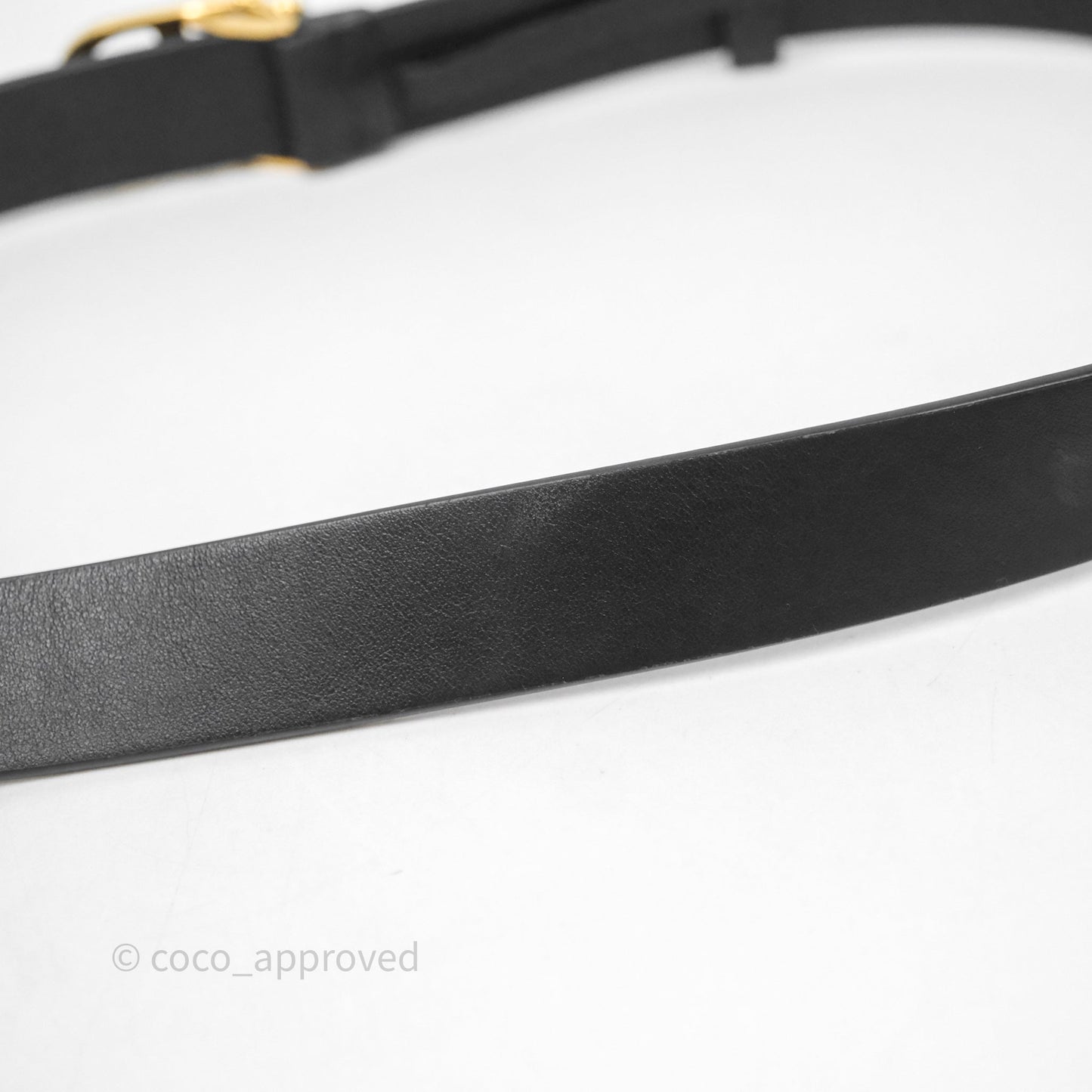 Christian Dior Pearl Belt Black Calfskin Gold Hardware Size 70