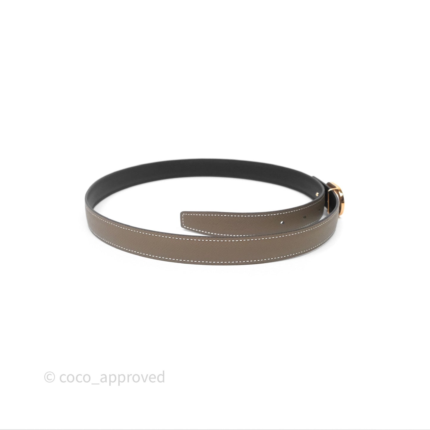 Hermes Cuir Seul De Ceinture Belt Etoupe Size 85