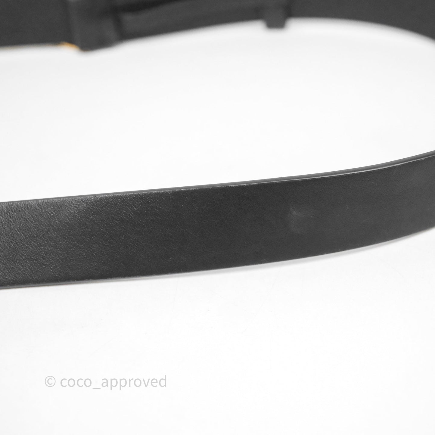 Christian Dior Pearl Belt Black Calfskin Gold Hardware Size 70