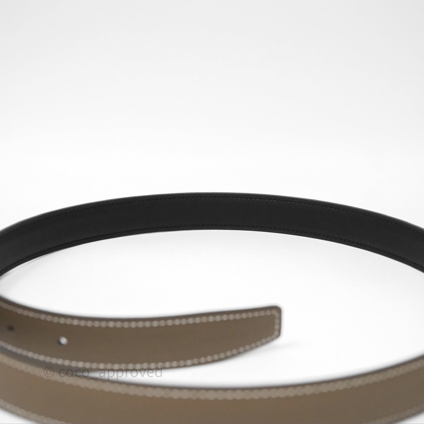 Hermes Cuir Seul De Ceinture Belt Etoupe Size 85