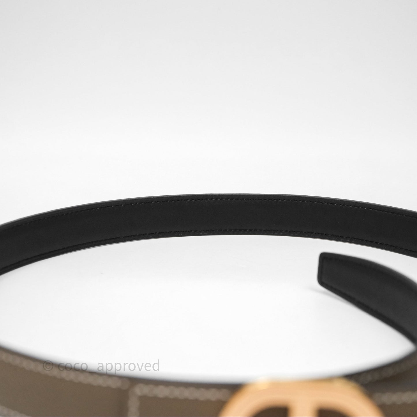 Hermes Cuir Seul De Ceinture Belt Etoupe Size 85
