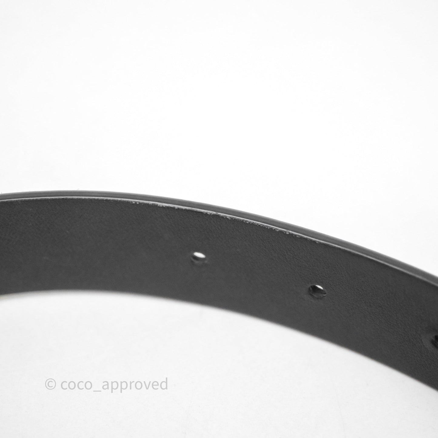 Christian Dior Pearl Belt Black Calfskin Gold Hardware Size 70