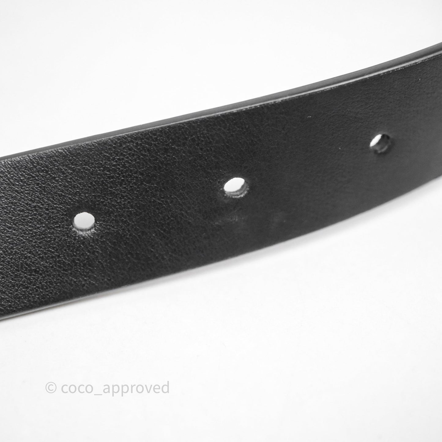 Christian Dior Pearl Belt Black Calfskin Gold Hardware Size 70