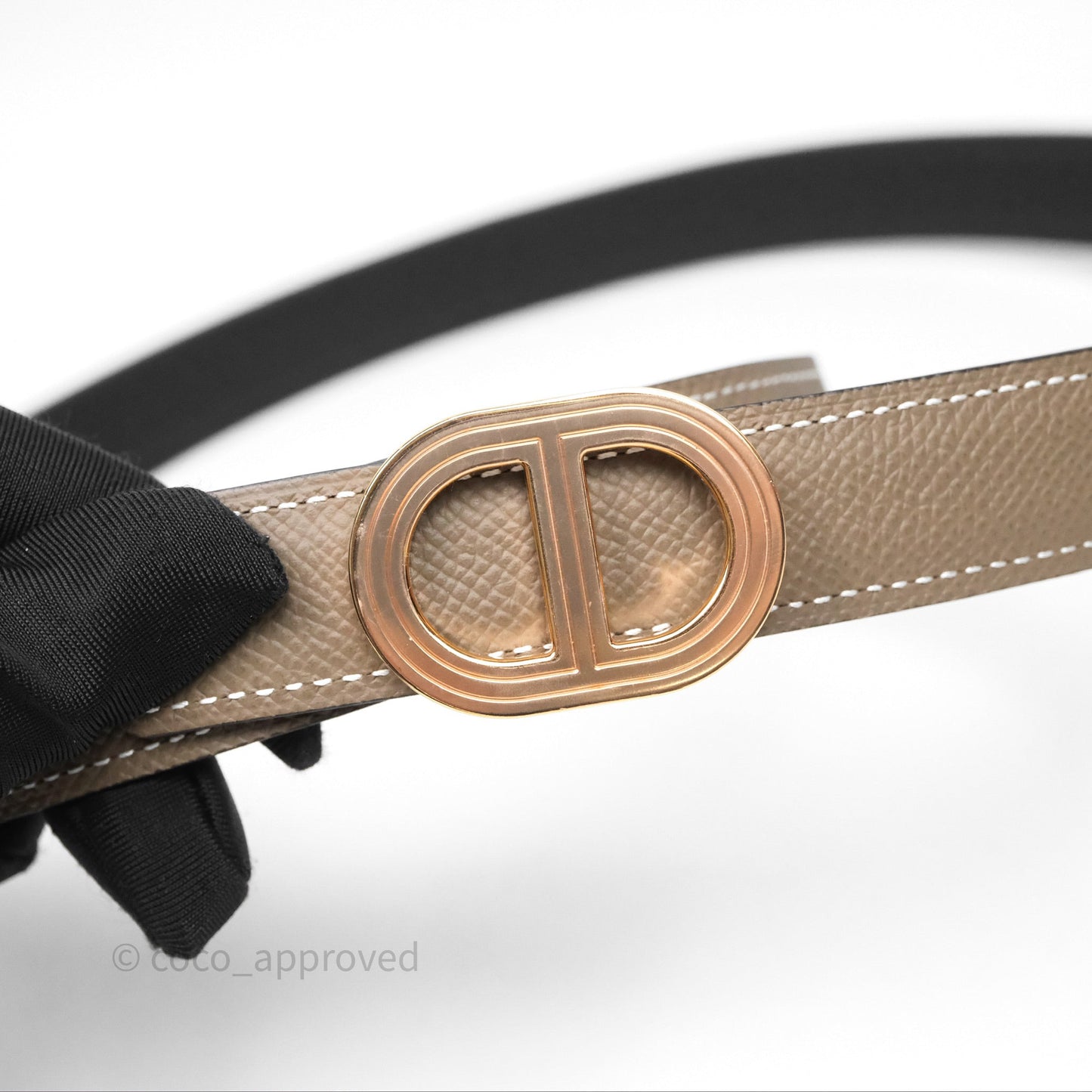 Hermes Cuir Seul De Ceinture Belt Etoupe Size 85