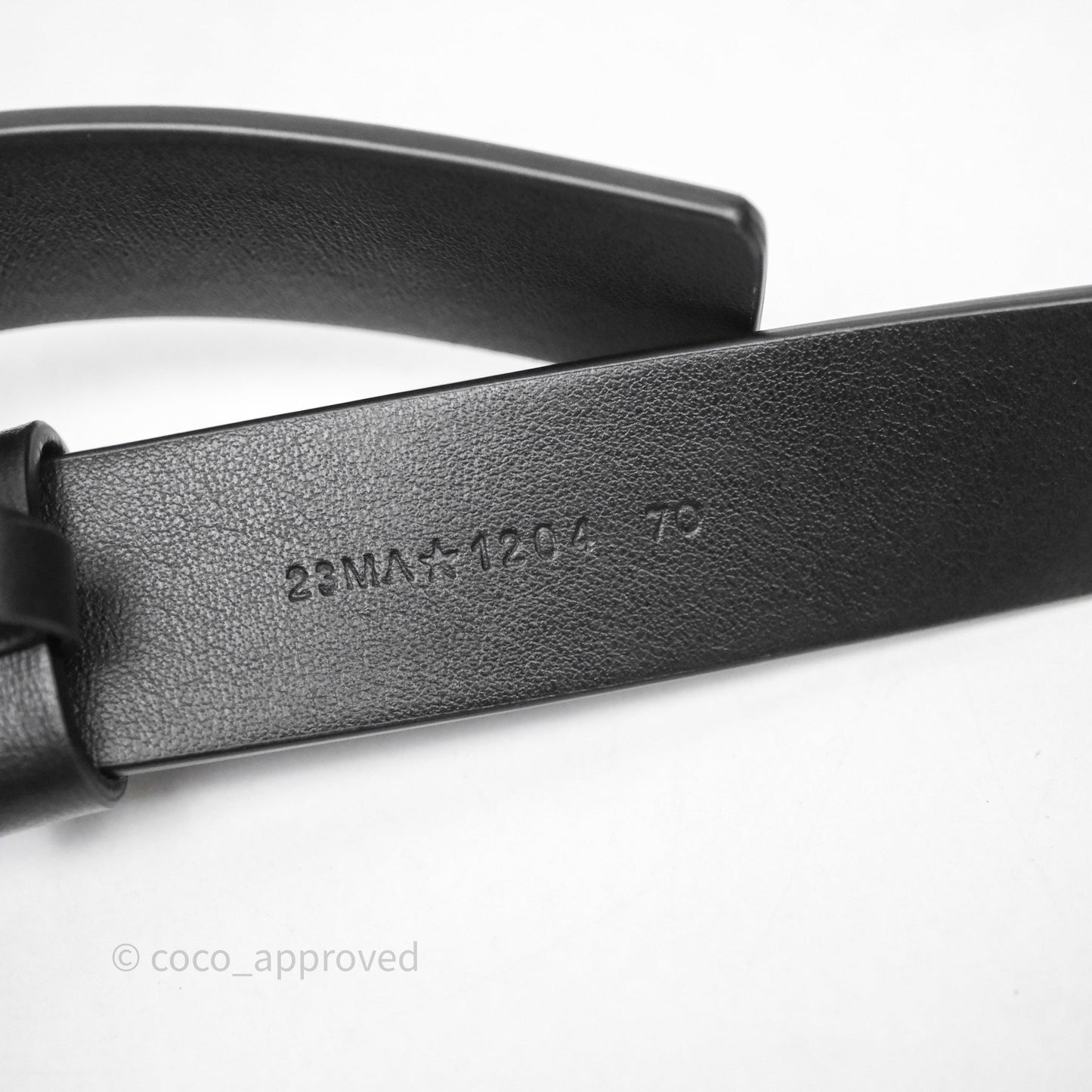 Christian Dior Pearl Belt Black Calfskin Gold Hardware Size 70