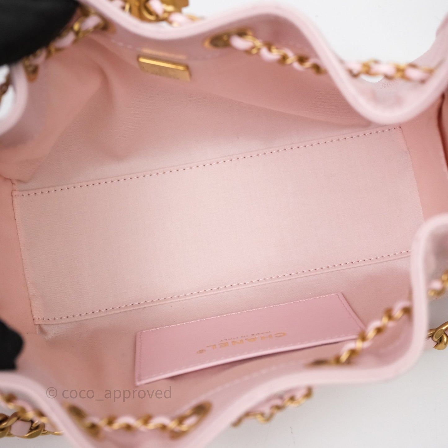 Chanel 25 Mini Pink Caviar Aged Gold Hardware