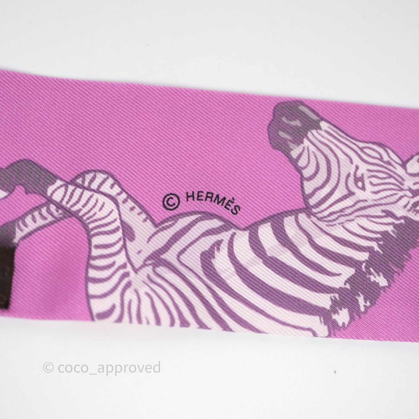 Hermès Les Zebres Silk Twilly