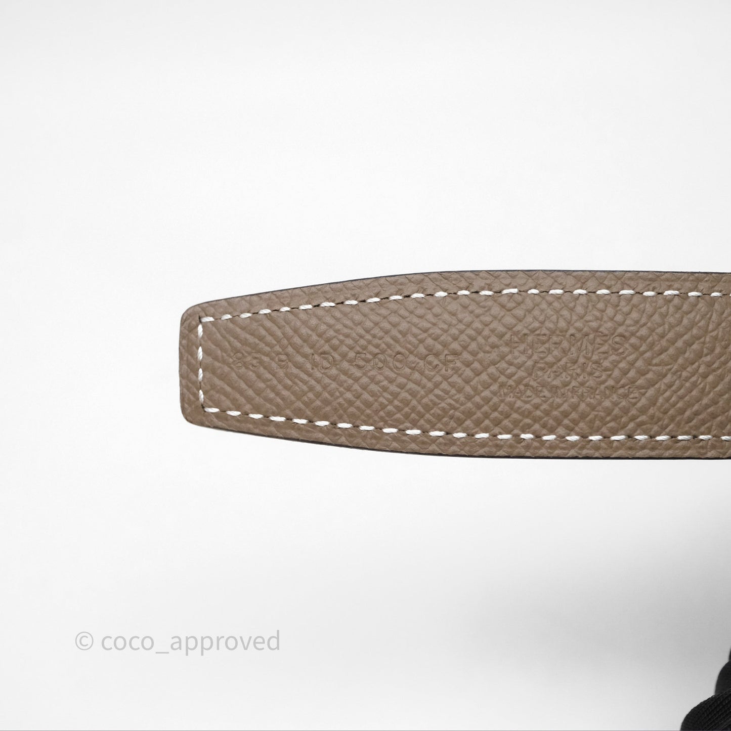 Hermes Cuir Seul De Ceinture Belt Etoupe Size 85