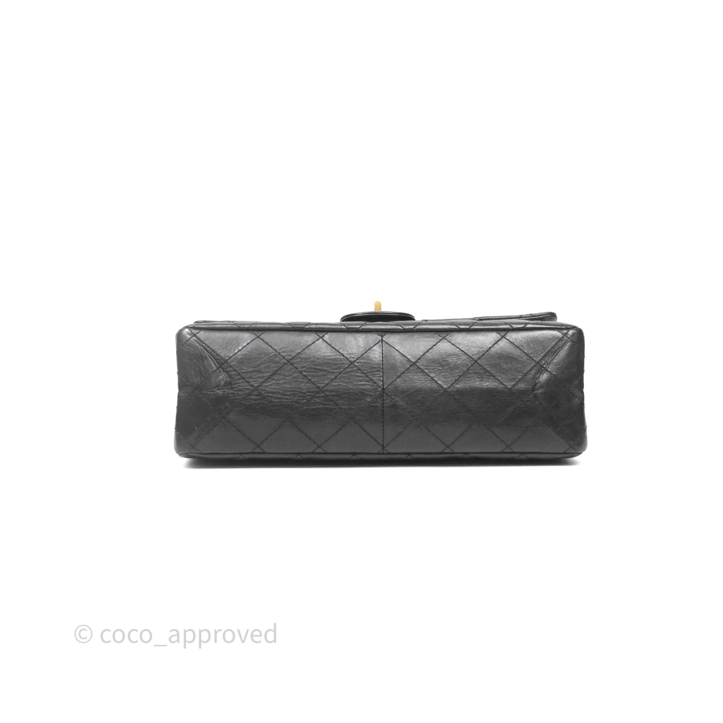 Chanel Quilted 2.55 Reissue 226 Flap Bag Black Aged Calfskin Gold Hardware