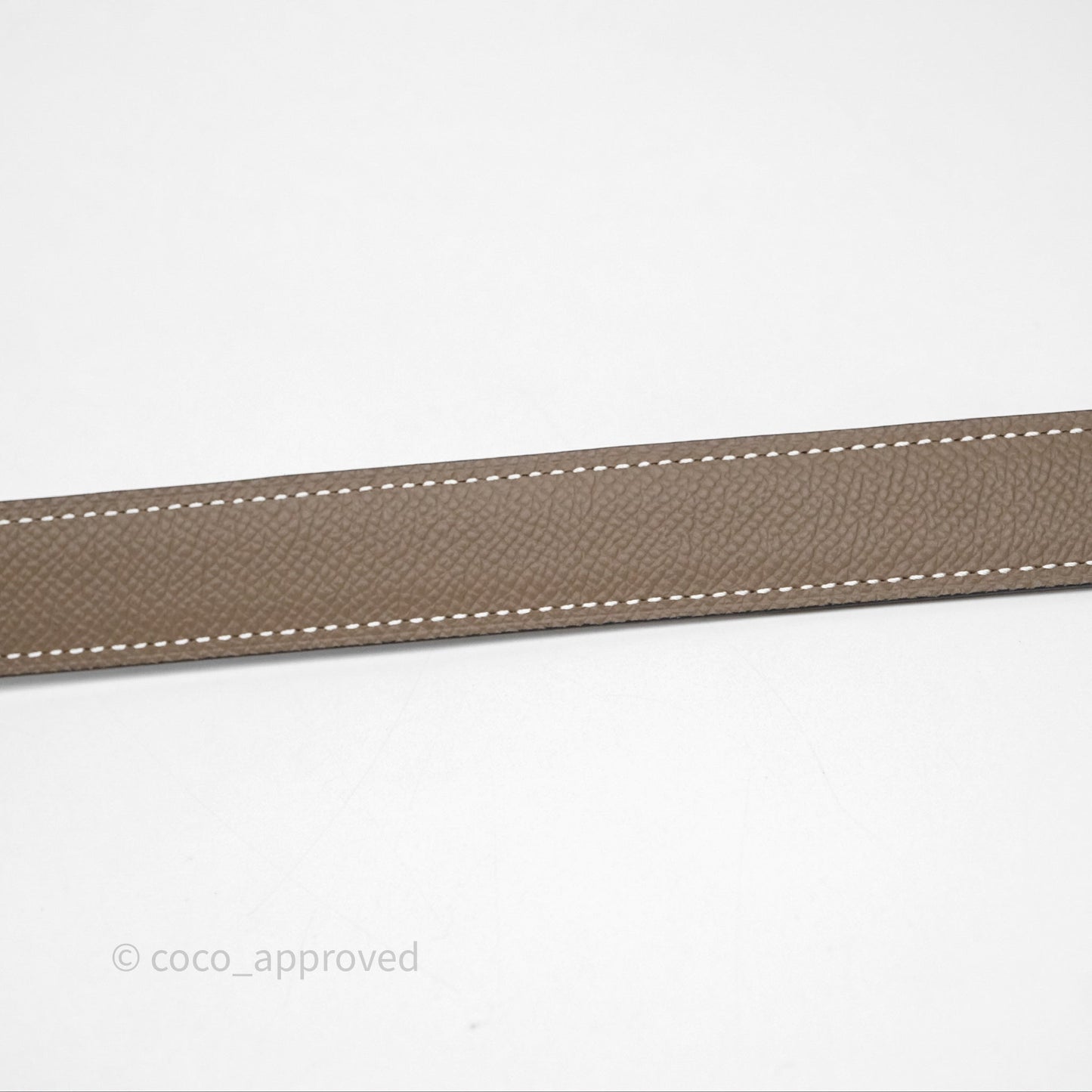 Hermes Cuir Seul De Ceinture Belt Etoupe Size 85