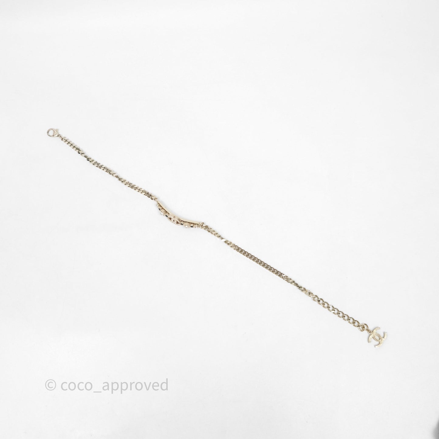 Chanel Crystal Round CC With Pearl Choker 23K