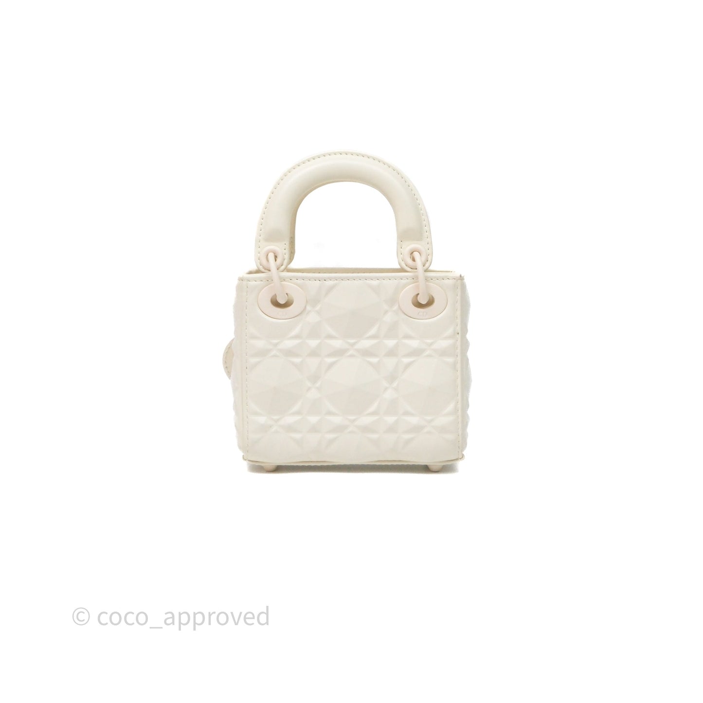 Dior Micro Lady Dior Latte Cannage Calfskin with Diamond Motif