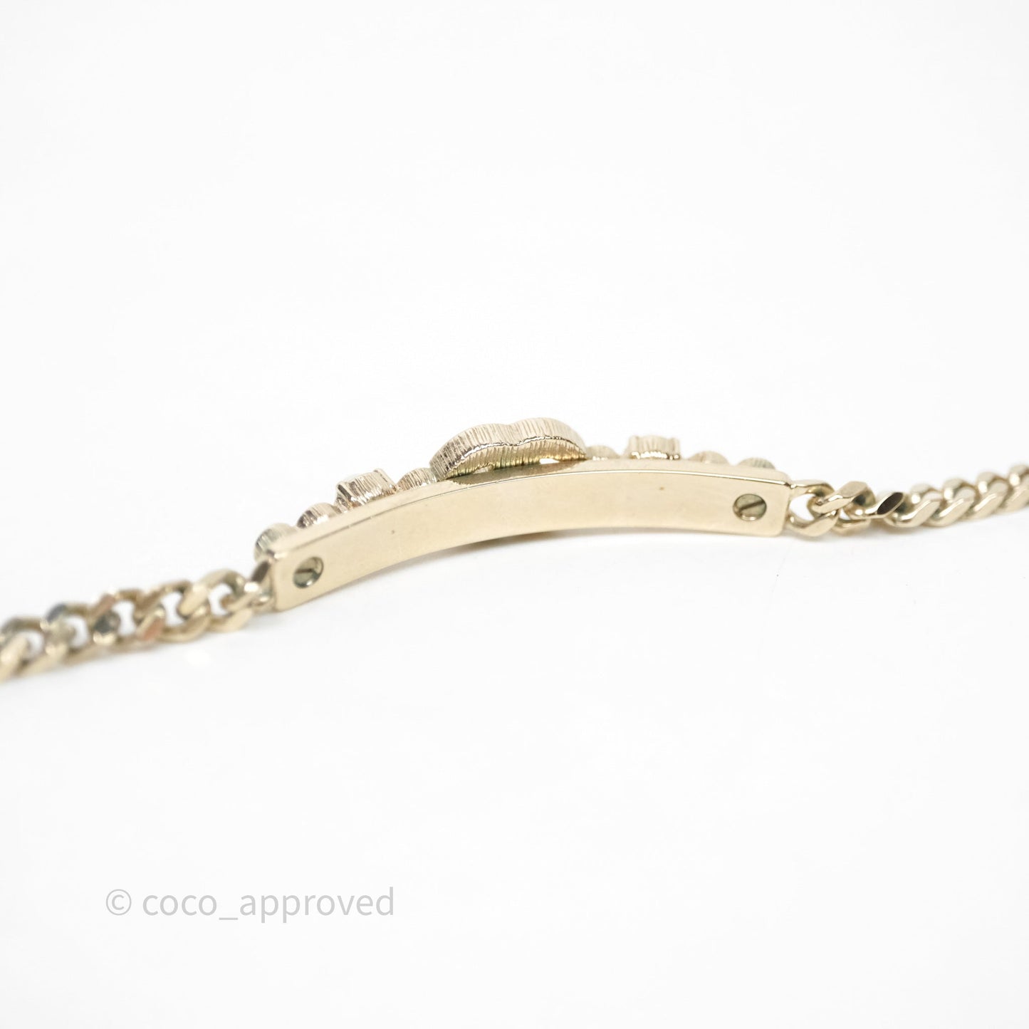 Chanel Crystal Round CC With Pearl Choker 23K