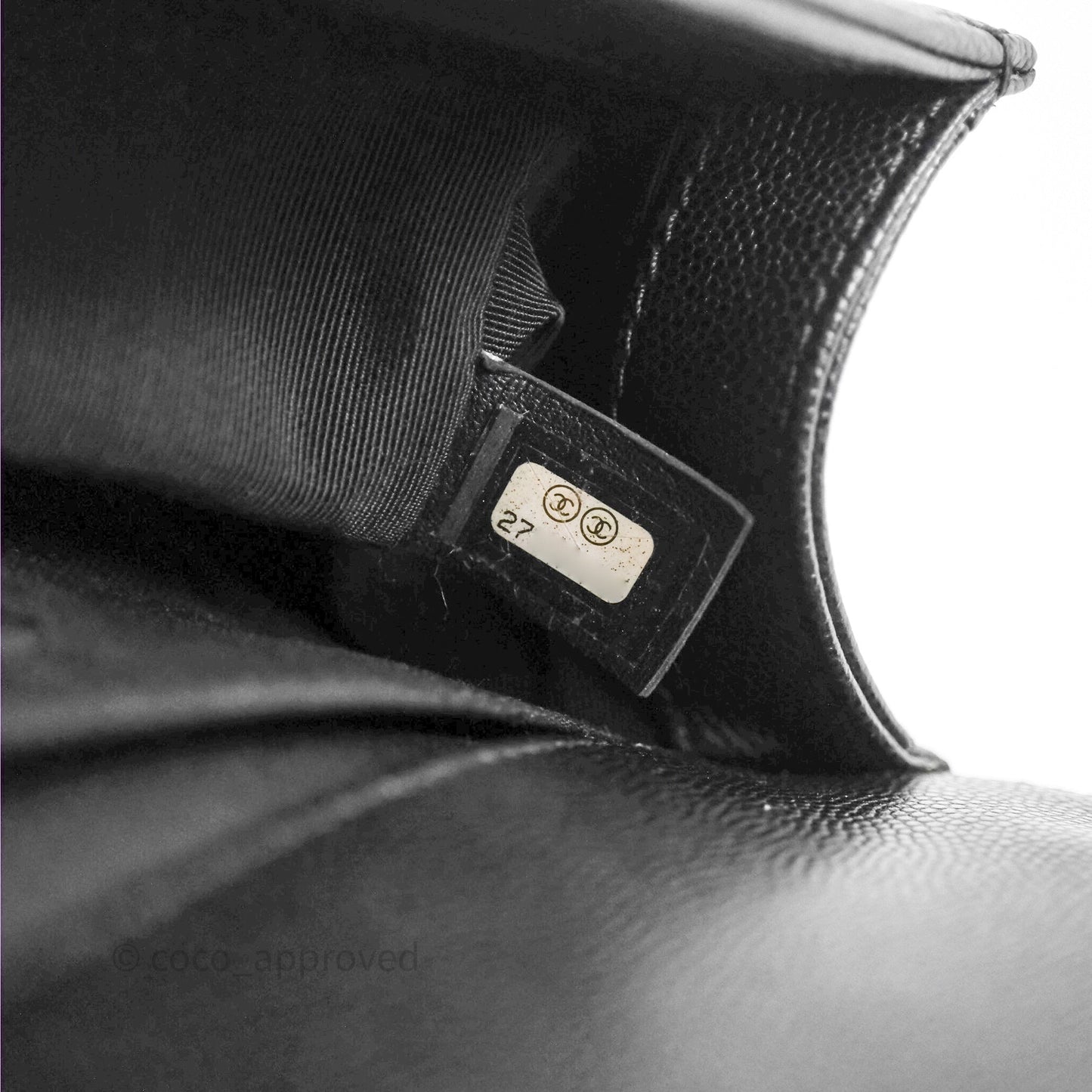 Chanel Small Quilted Boy Black Caviar Gold Hardware