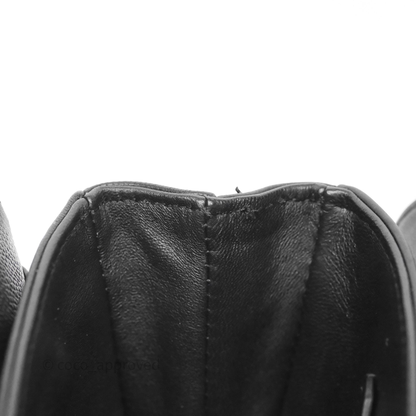 Chanel Quilted Accordion Flap Bag with Handle Black Caviar Aged Gold Hardware 23B