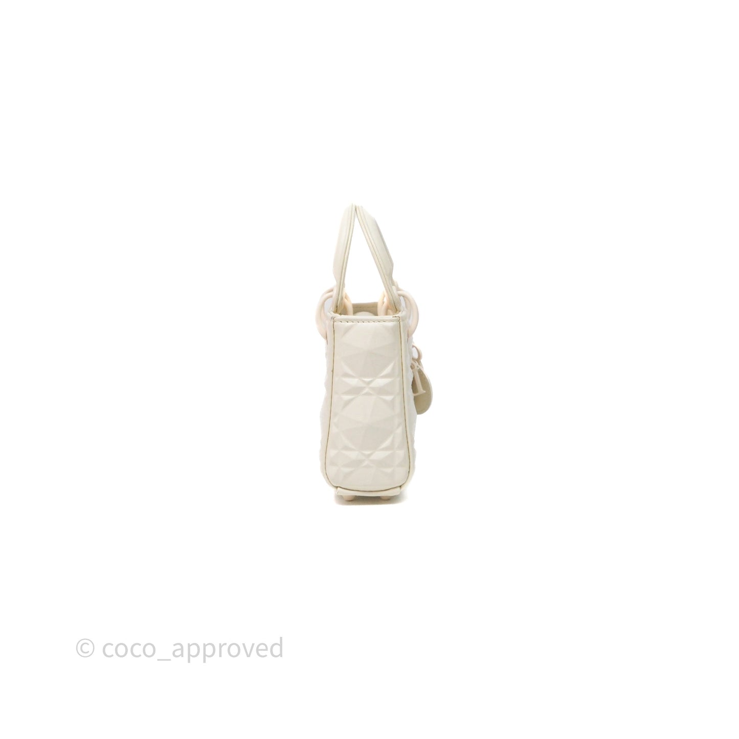 Dior Micro Lady Dior Latte Cannage Calfskin with Diamond Motif