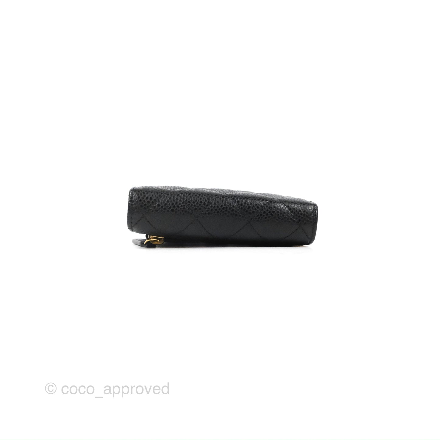 Chanel Classic Short Flap Wallet Black Caviar Gold Hardware