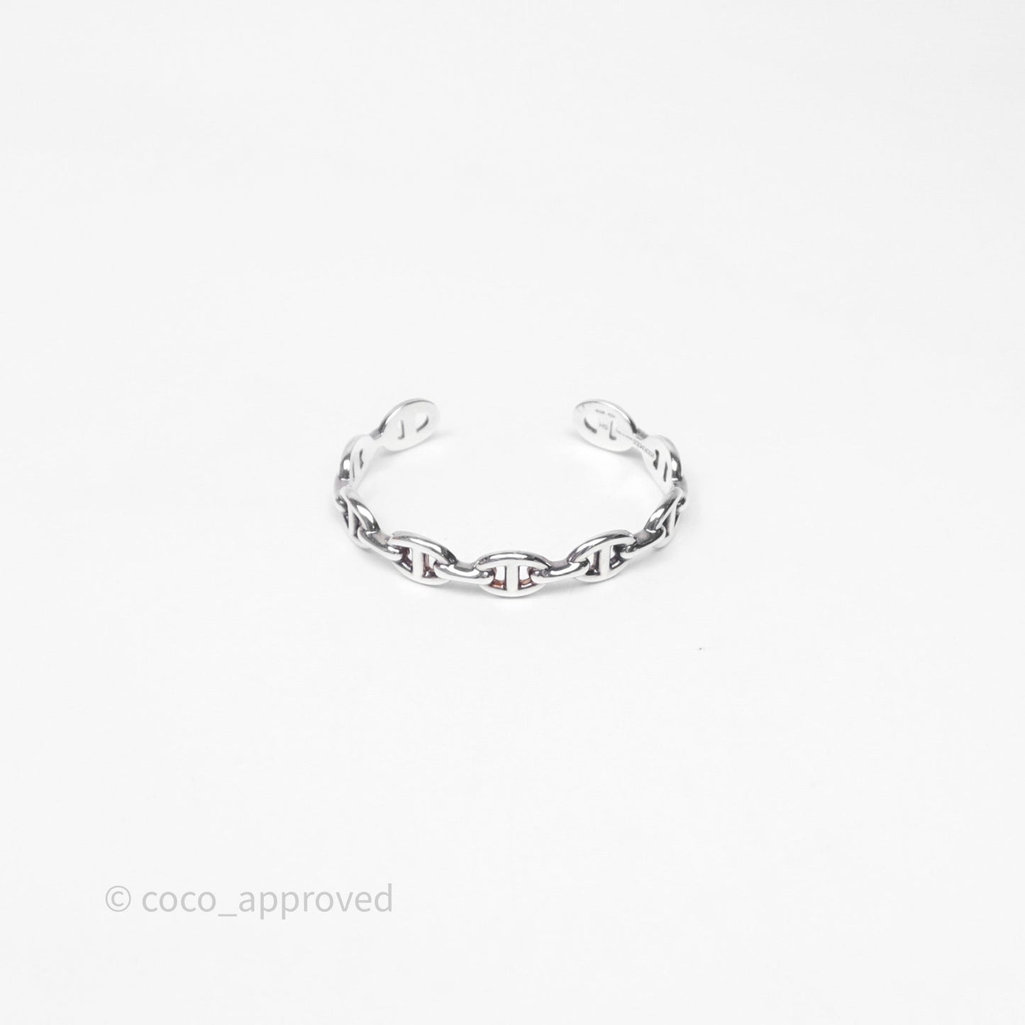Hermès Chaine d'Ancre Bracelet Silver Hardware Size SH