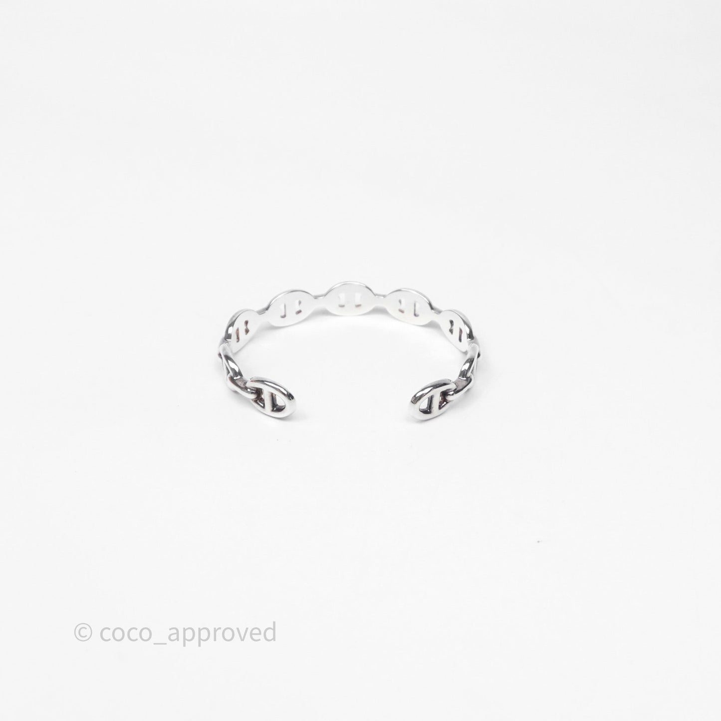 Hermès Chaine d'Ancre Bracelet Silver Hardware Size SH
