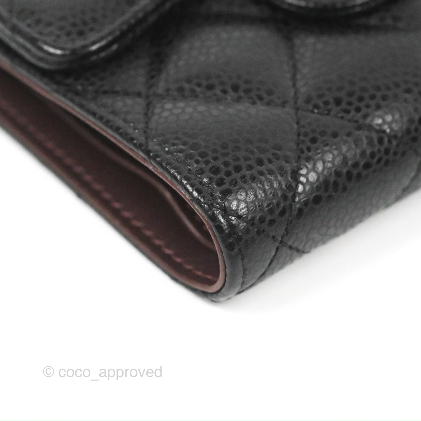 Chanel Classic Short Flap Wallet Black Caviar Gold Hardware