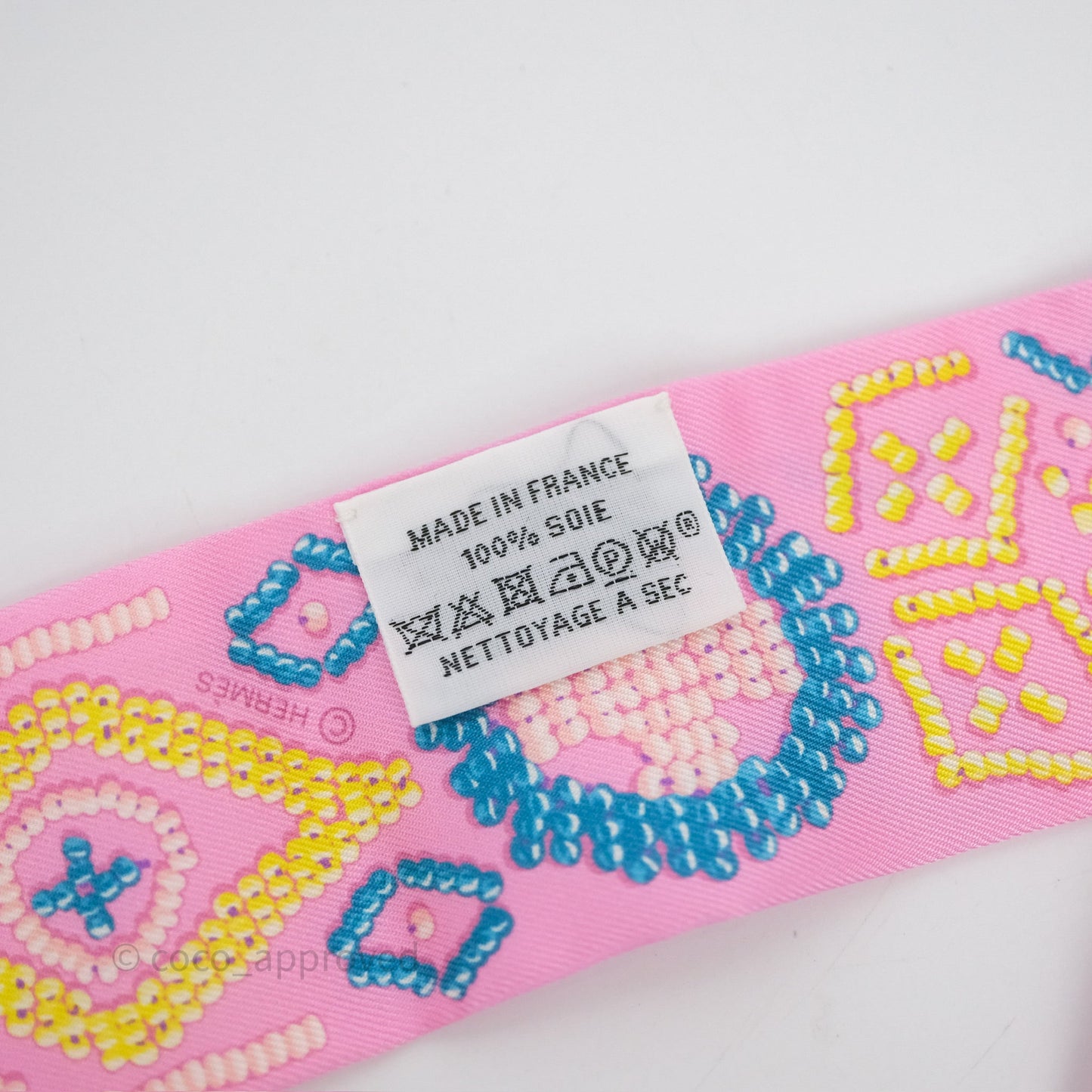 Hermès Kelly En Perles Silk Twilly