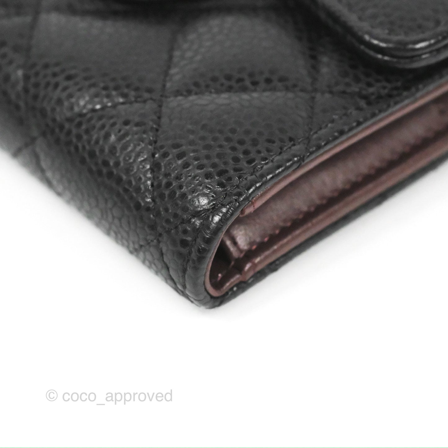 Chanel Classic Short Flap Wallet Black Caviar Gold Hardware