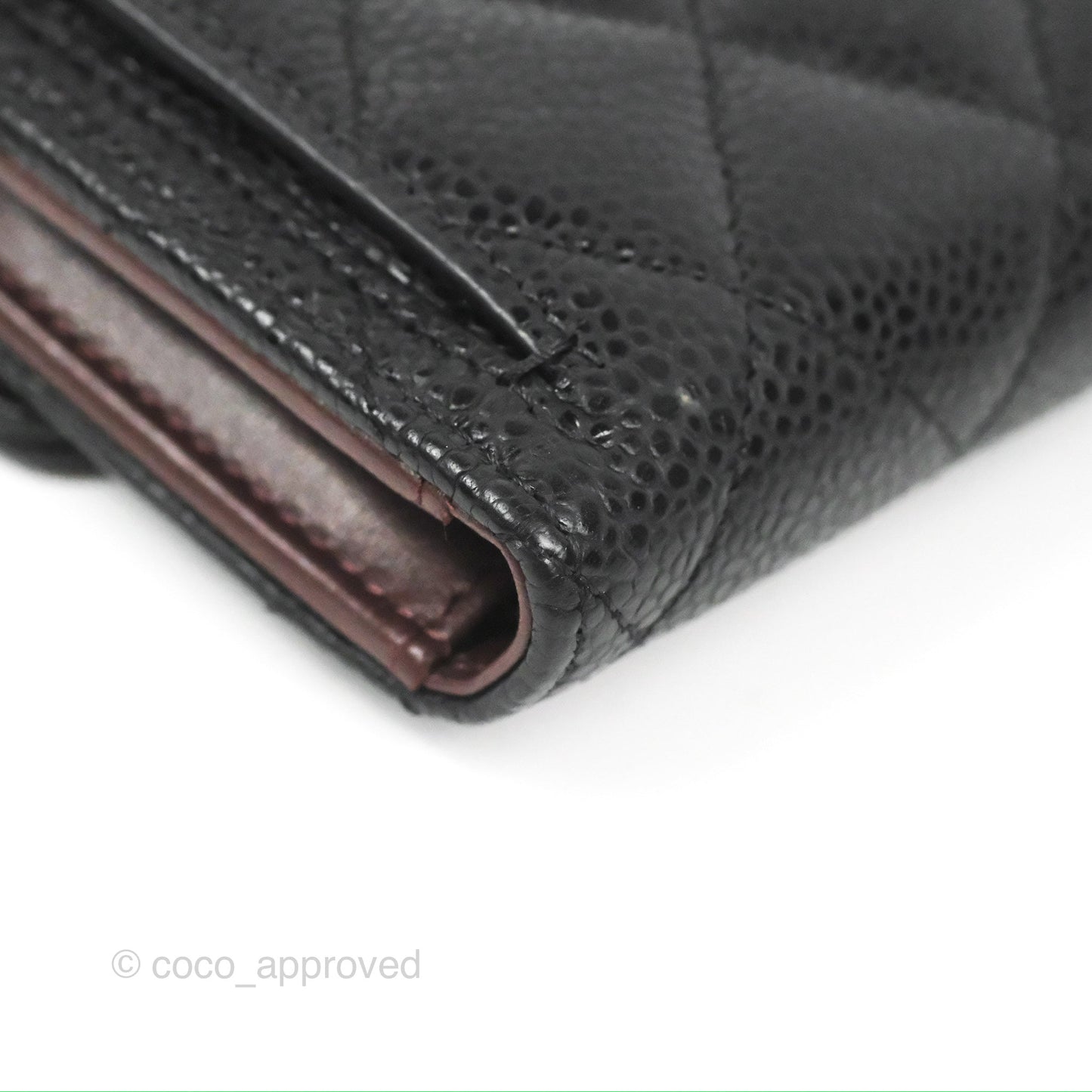 Chanel Classic Short Flap Wallet Black Caviar Gold Hardware