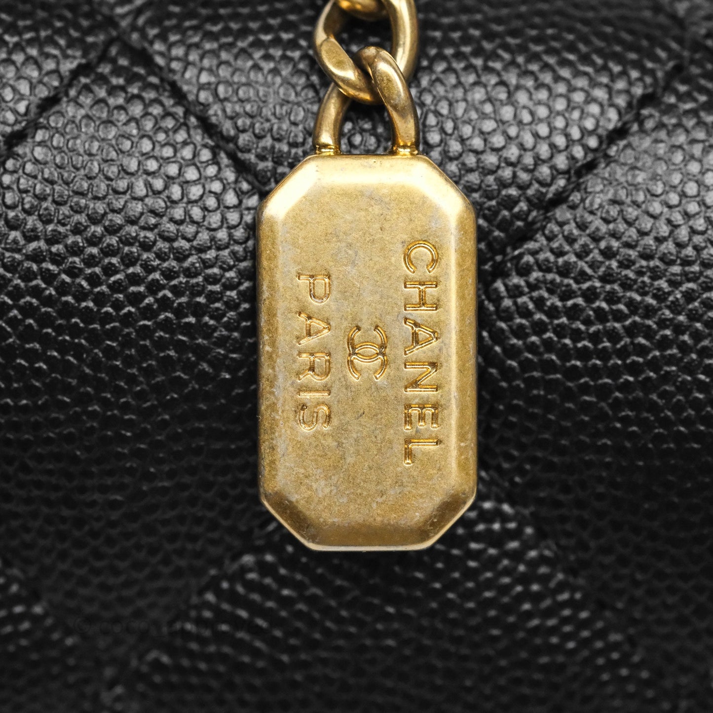 Chanel Quilted Accordion Flap Bag with Handle Black Caviar Aged Gold Hardware 23B