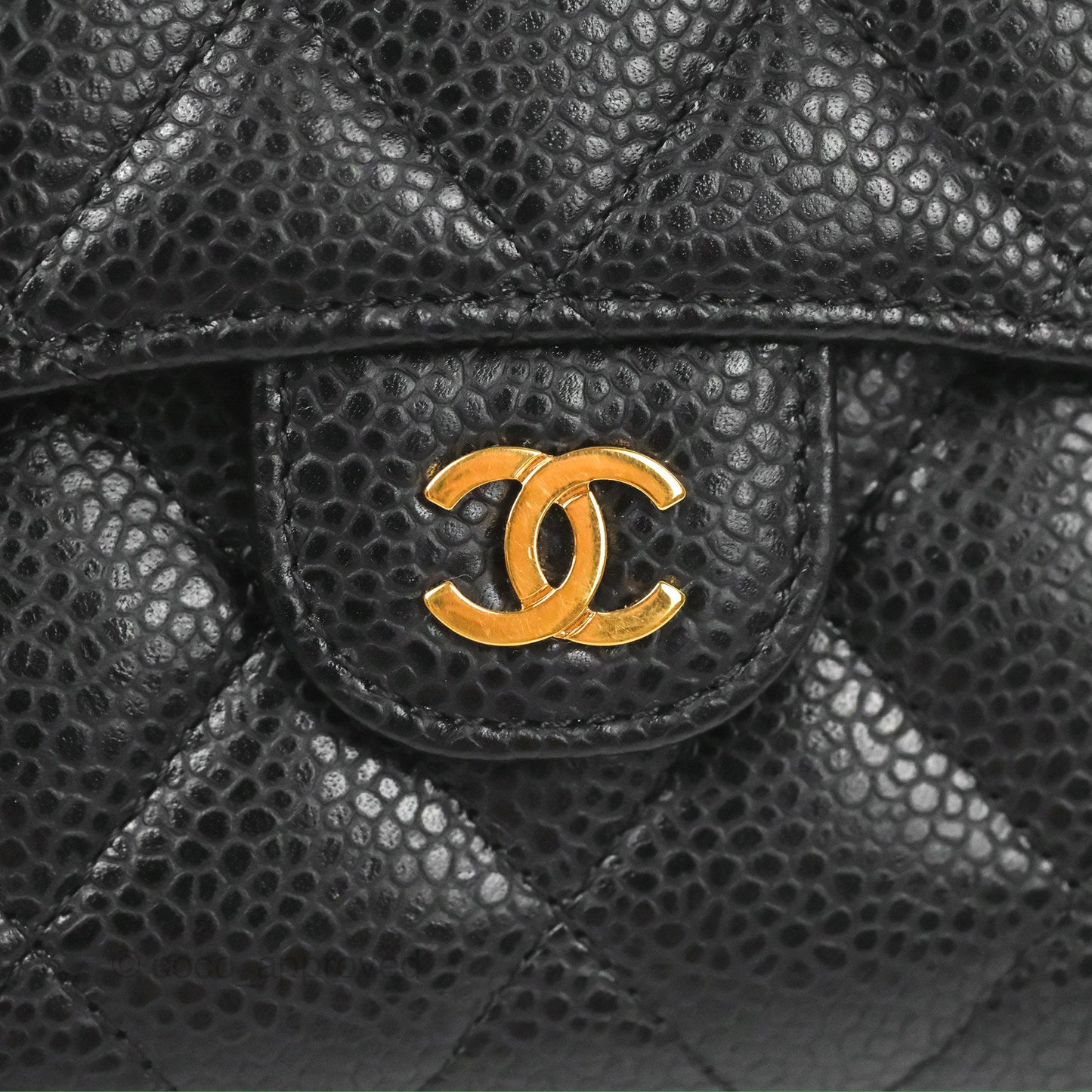 Chanel Classic Short Flap Wallet Black Caviar Gold Hardware