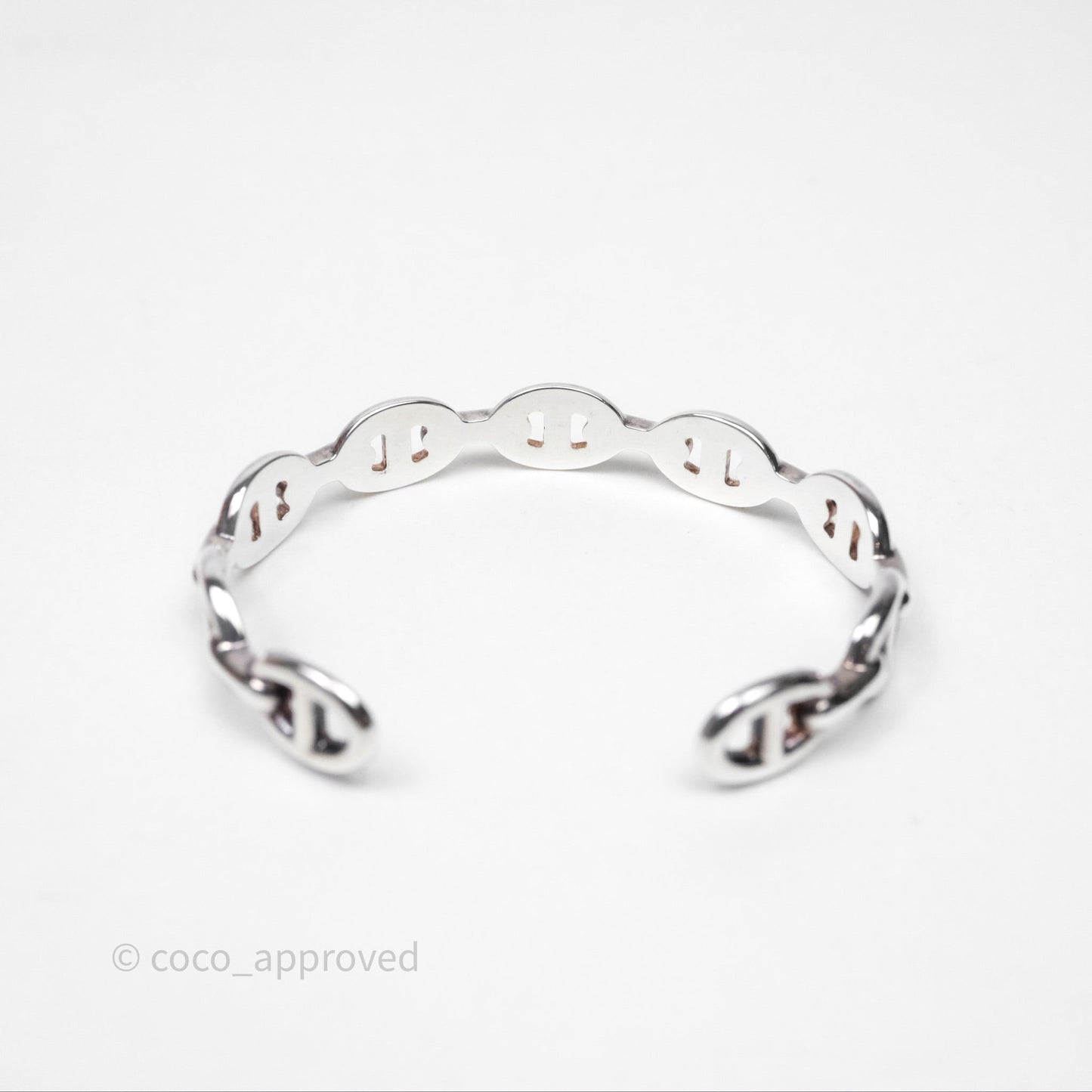 Hermès Chaine d'Ancre Bracelet Silver Hardware Size SH
