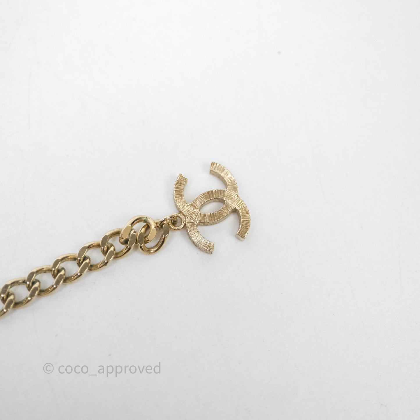 Chanel Crystal Round CC With Pearl Choker 23K