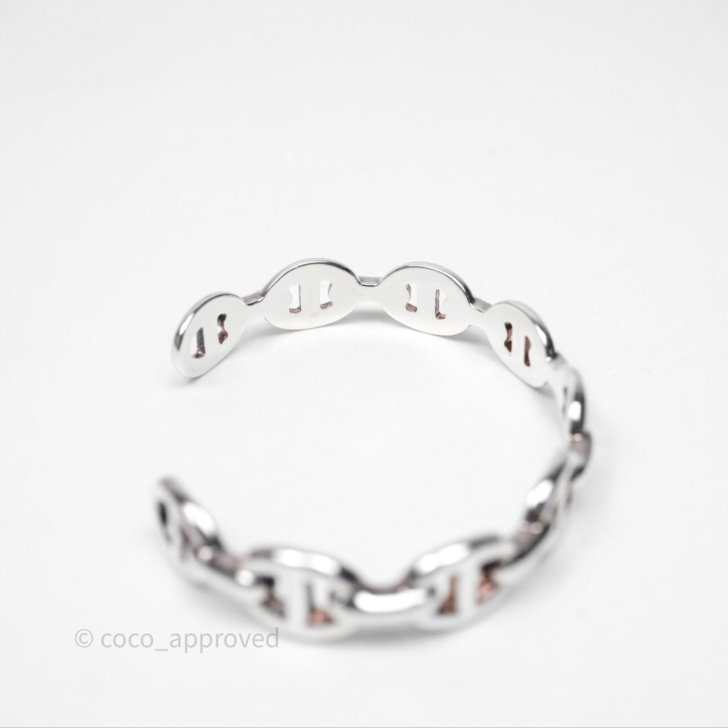 Hermès Chaine d'Ancre Bracelet Silver Hardware Size SH