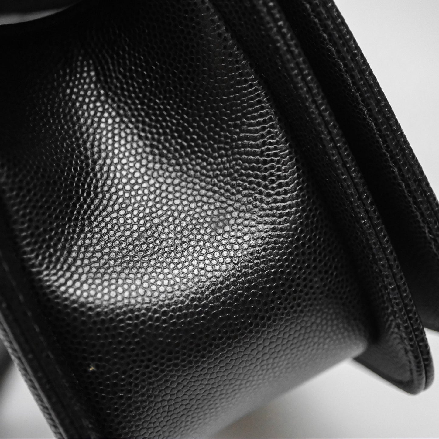 Chanel Small Quilted Boy Black Caviar Gold Hardware