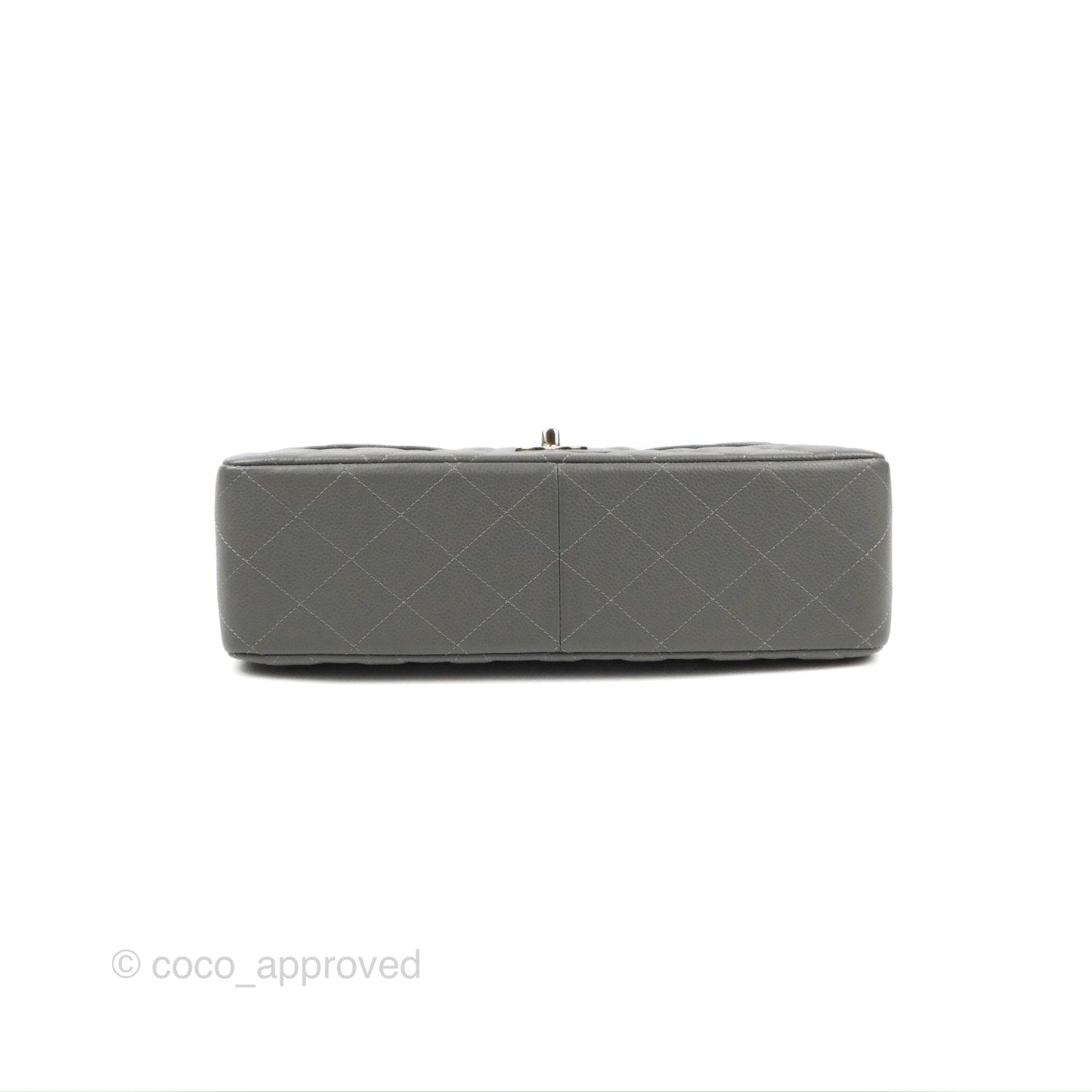 Chanel Jumbo Single Flap Grey Caviar Silver Hardware⁣⁣