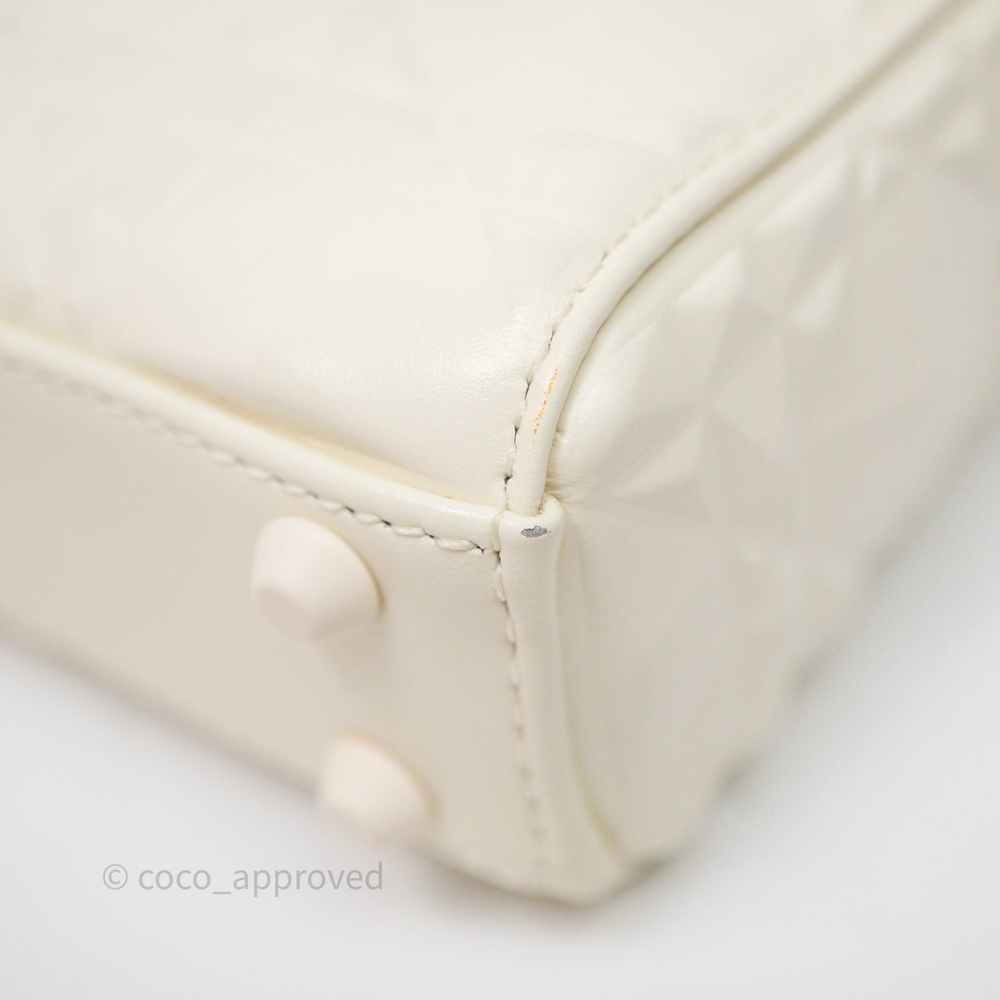 Dior Micro Lady Dior Latte Cannage Calfskin with Diamond Motif