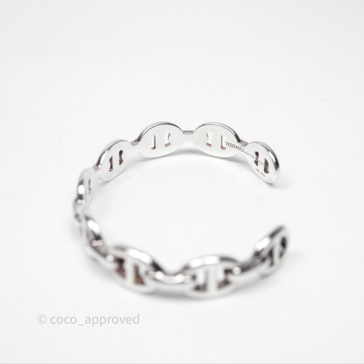 Hermès Chaine d'Ancre Bracelet Silver Hardware Size SH