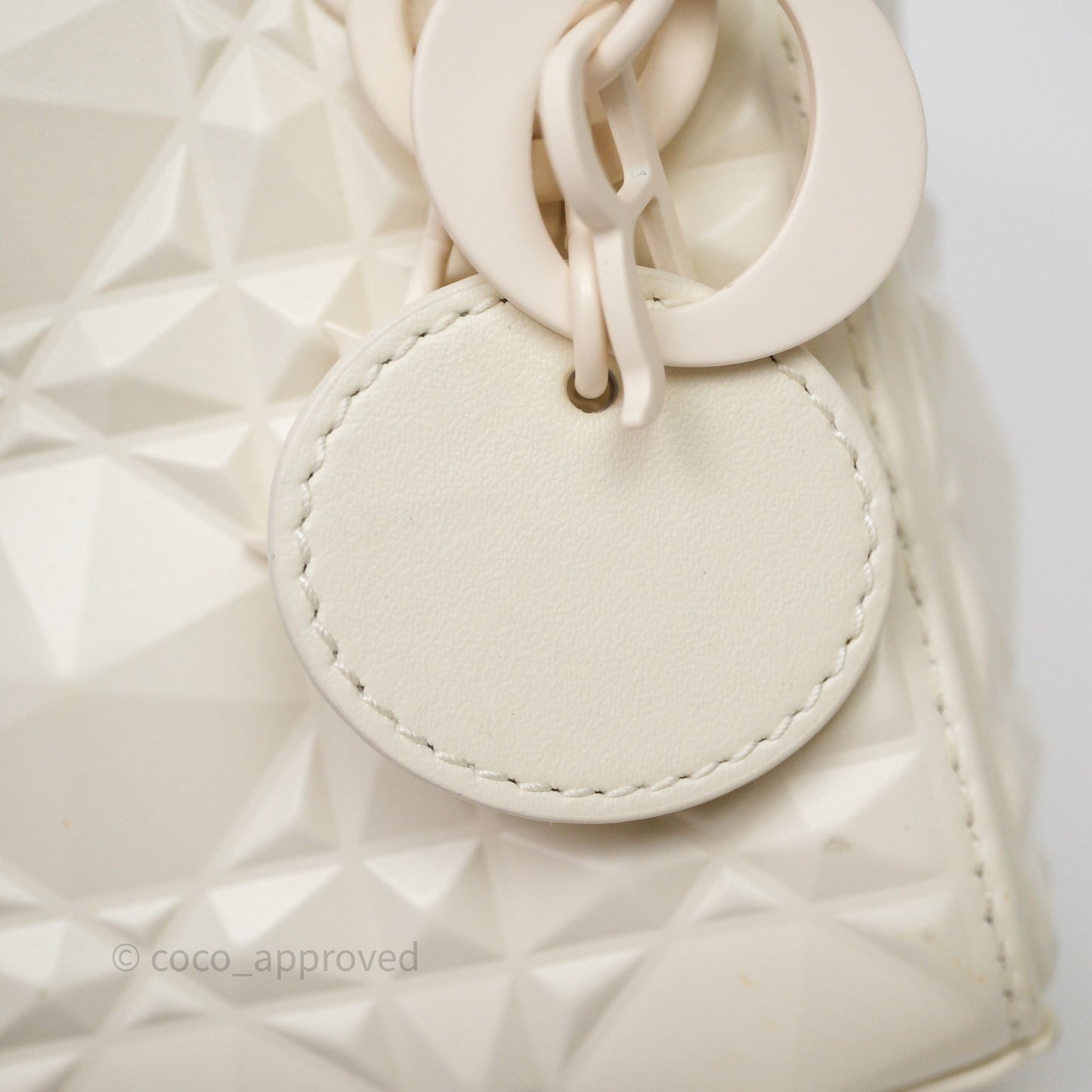 Dior Micro Lady Dior Latte Cannage Calfskin with Diamond Motif