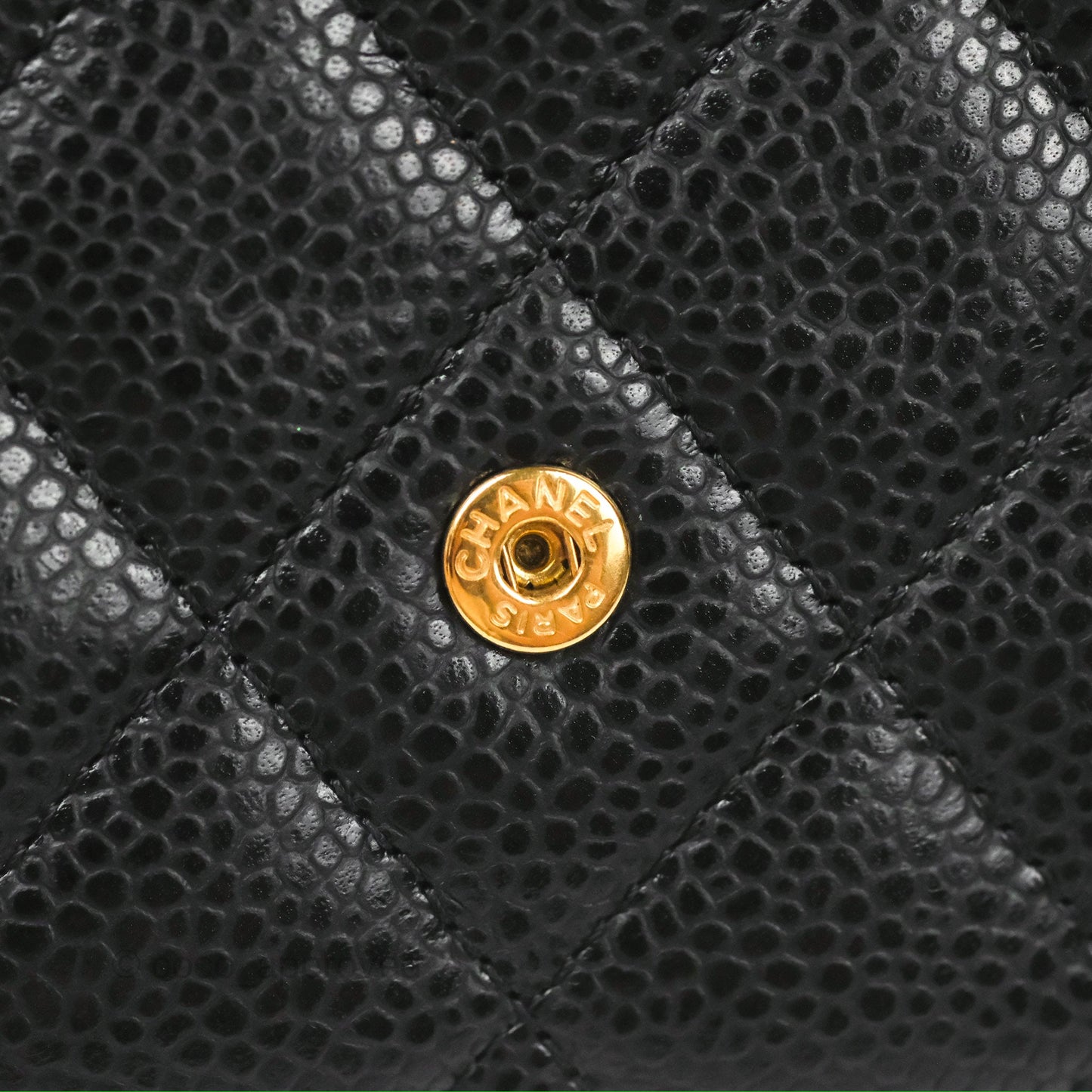 Chanel Classic Short Flap Wallet Black Caviar Gold Hardware