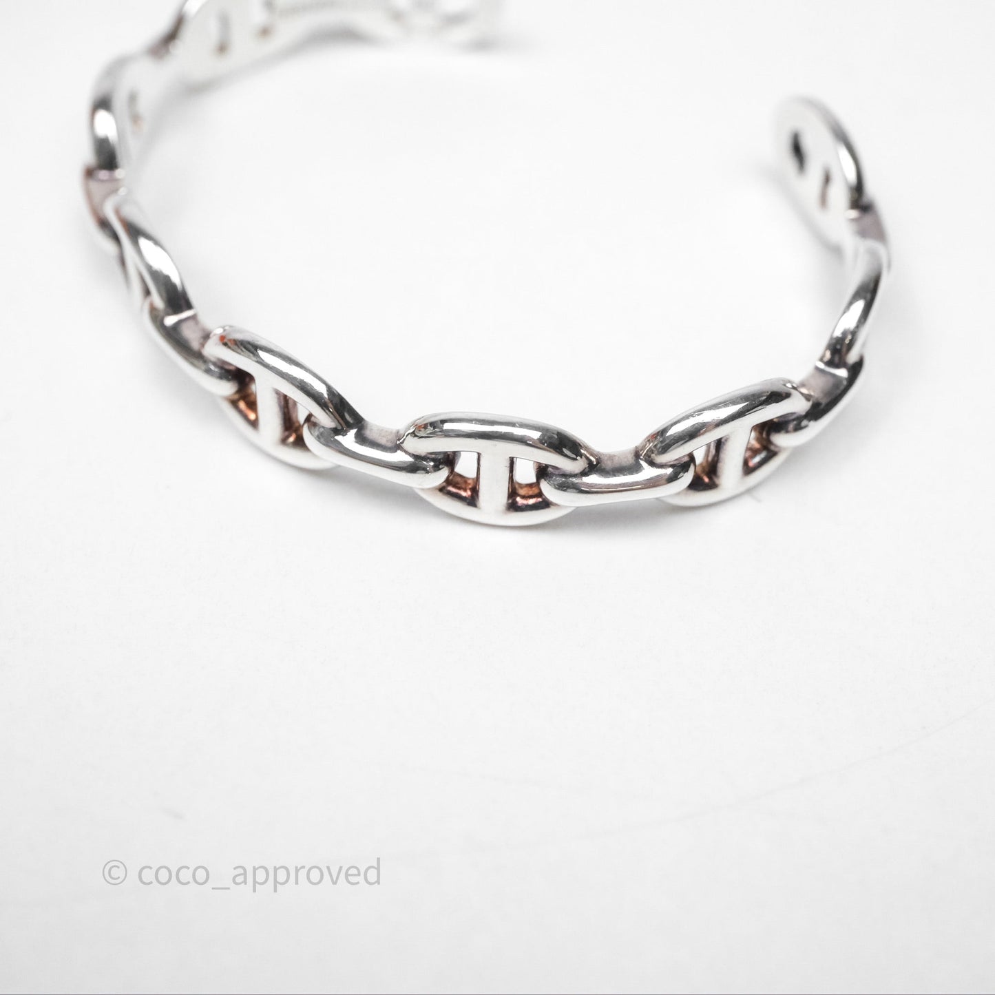Hermès Chaine d'Ancre Bracelet Silver Hardware Size SH