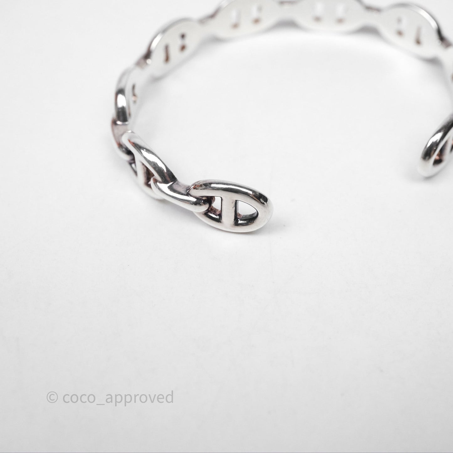 Hermès Chaine d'Ancre Bracelet Silver Hardware Size SH