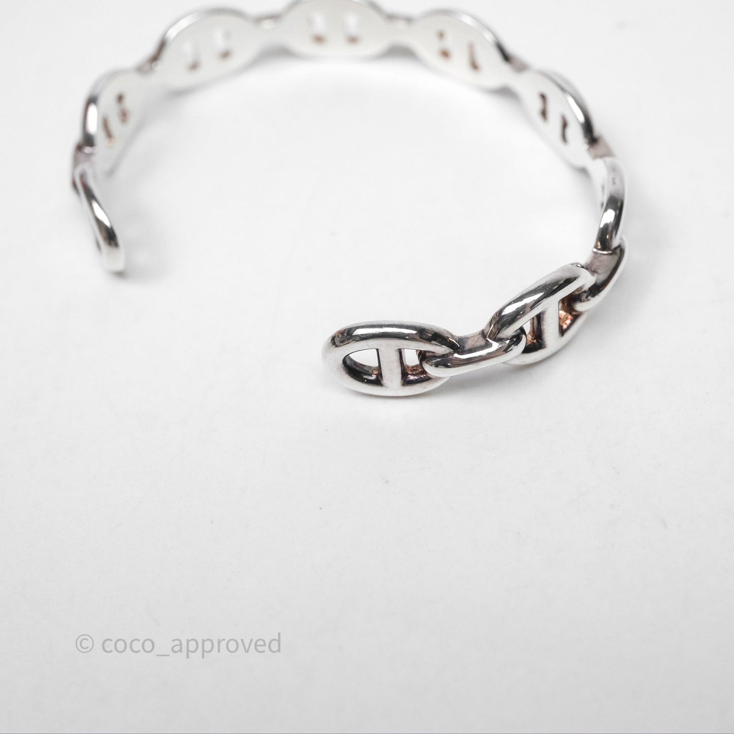 Hermès Chaine d'Ancre Bracelet Silver Hardware Size SH