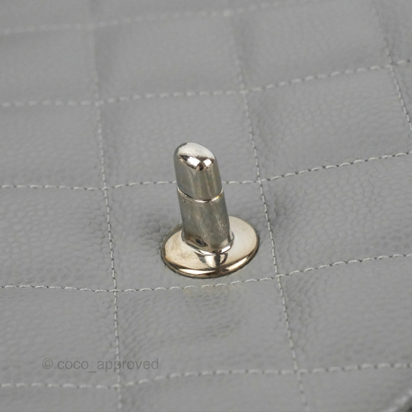 Chanel Jumbo Single Flap Grey Caviar Silver Hardware⁣⁣