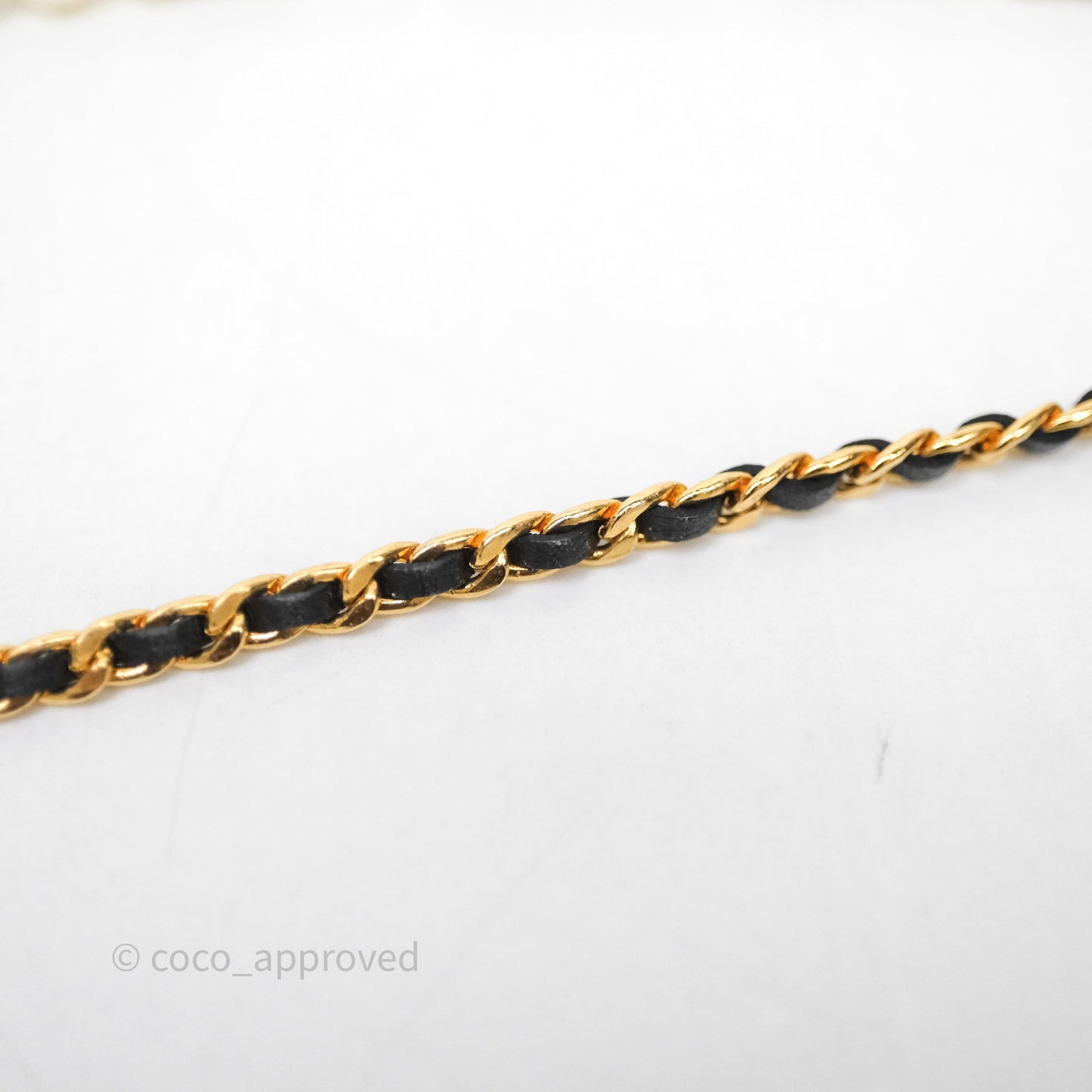 Chanel CC Pearl Crystals Double Necklace Gold Tone 24K