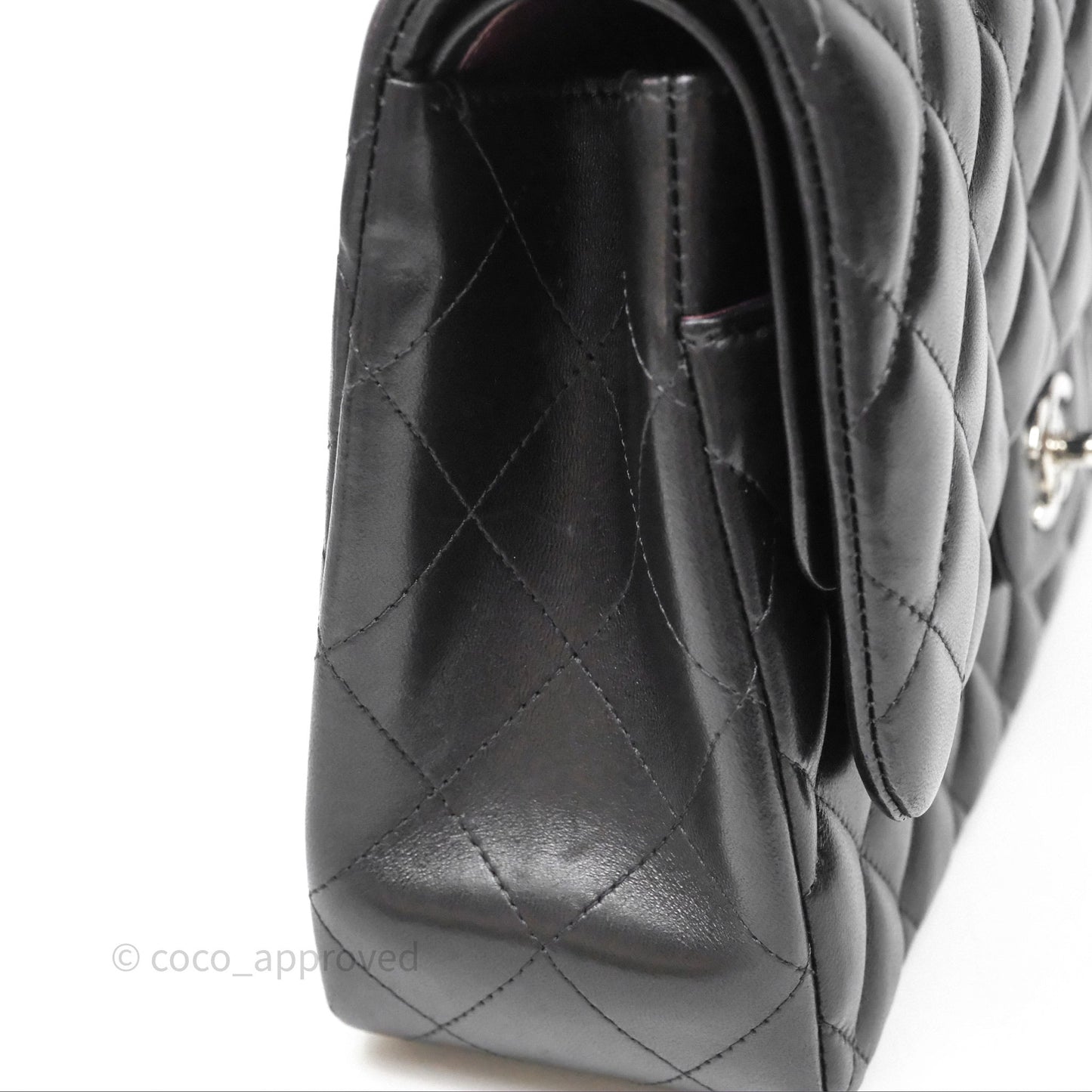Chanel Jumbo Double Flap Black Lambskin Silver Hardware⁣⁣