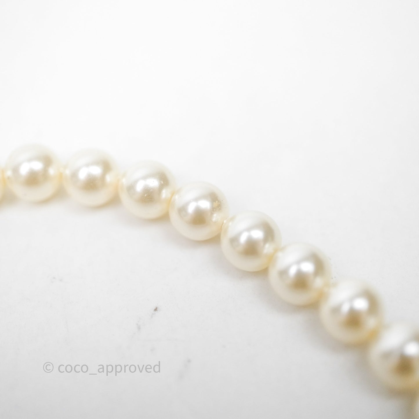 Chanel CC Pearl Crystals Double Necklace Gold Tone 24K