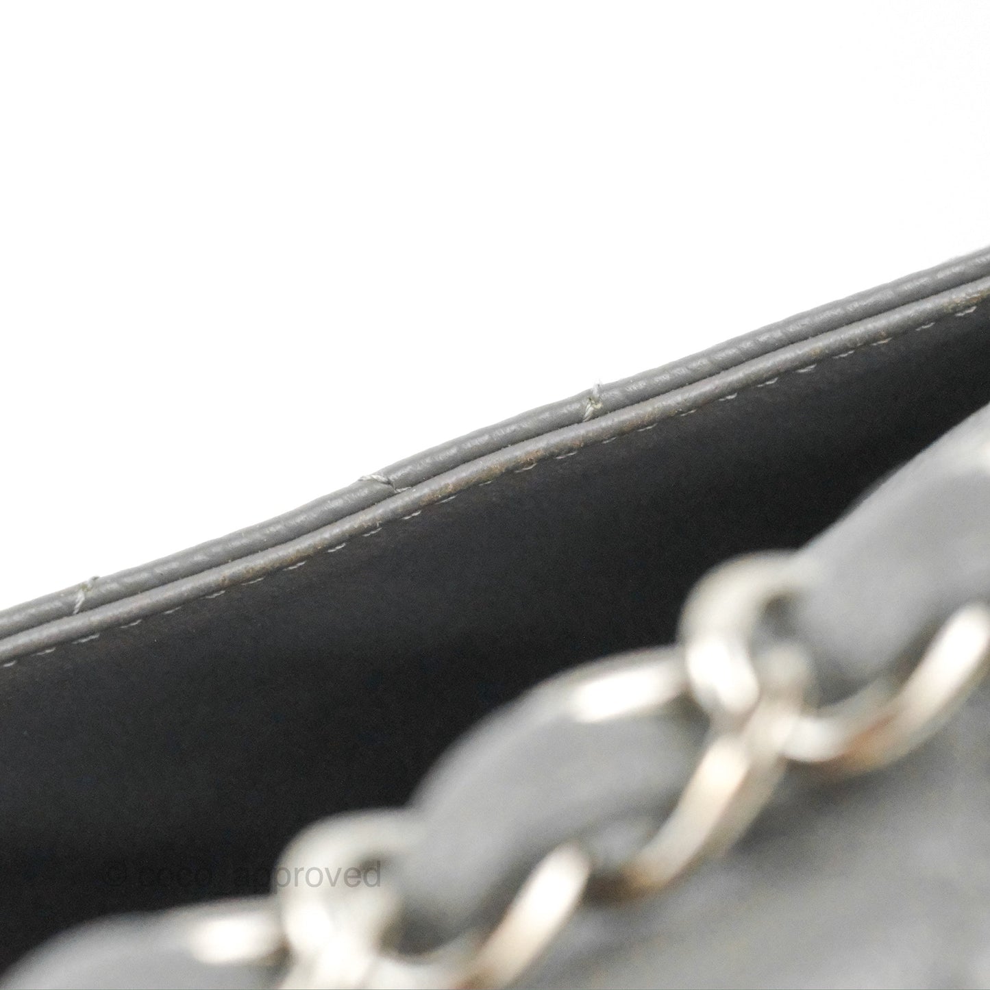 Chanel Jumbo Single Flap Grey Caviar Silver Hardware⁣⁣