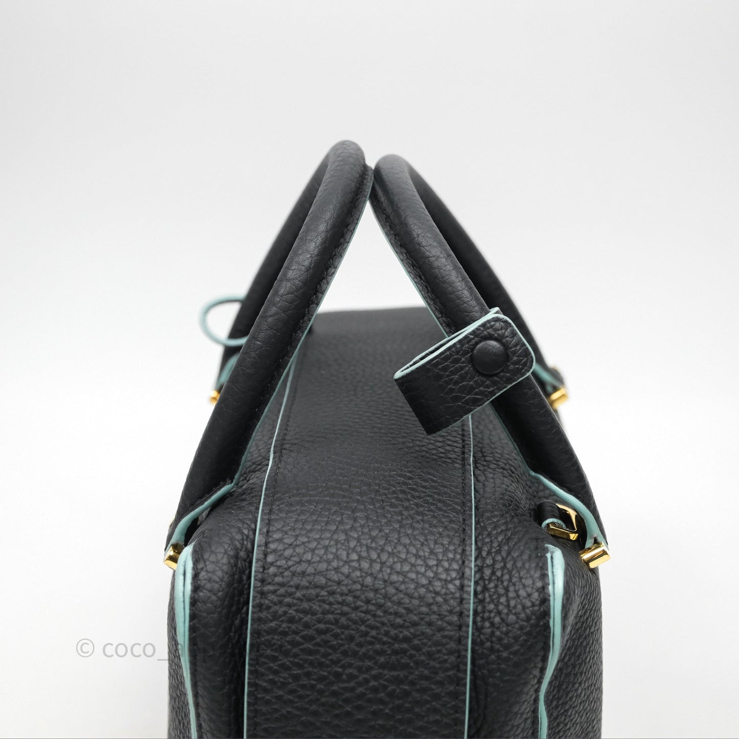 Delvaux Cool Box Mini Taurillon Soft Grained Calfskin Black